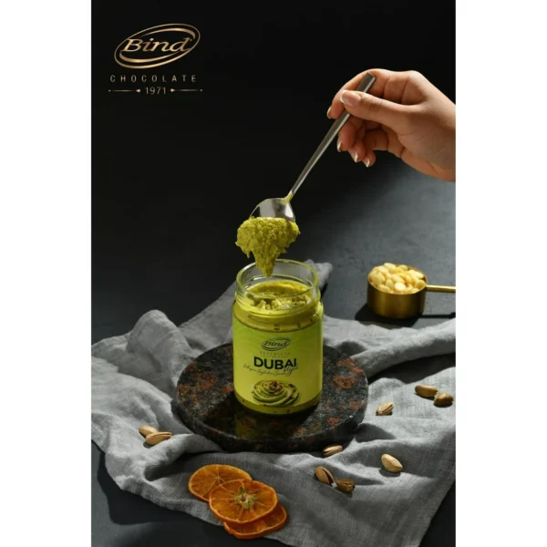 ind Pistachio Cream Suitable for Dubai Chocolate and Kunefe – Dubai Bar 25% pistachio 12% kadayif kunafah Mega Large 350g - Image 3