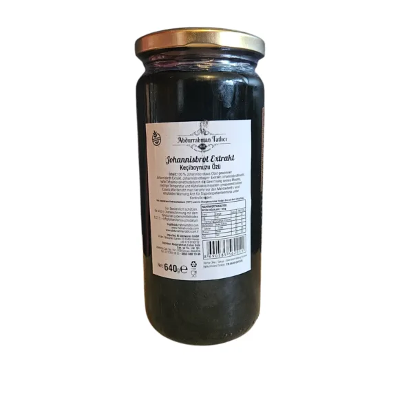 Abdurrahman Tatlıcı Johannesbroodextract (Koud geperst Gluten vrij 100% johannesbroodextract zonder toevoegingen) 640 gr - Afbeelding 3