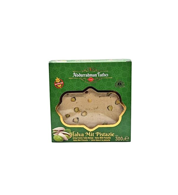 Abdurraman Tatlici Tahini Halva Met Antep Pistache - Glutenvrije Bevat Geen Bewaarmiddelen 300 gr