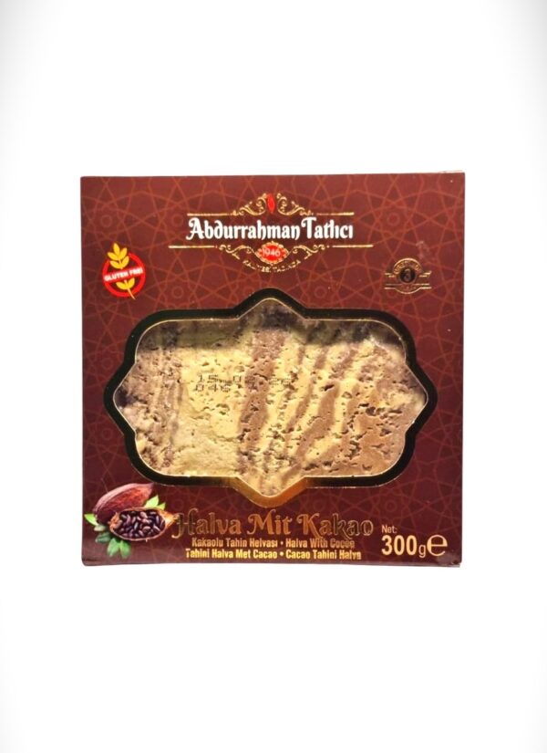 Abdurrahman Tatlici Tahini Halva Met Cacao ( Glutenvrije Bevat Geen Bewaarmiddelen) 300 gr