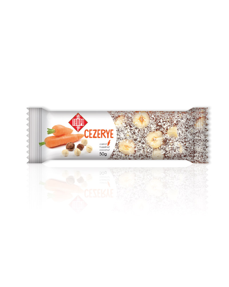 Tempo Carrot Hazelnut Coconut Cezerye Bar 3x 50 gr | Healthy Snack & Natural Energy - Image 2