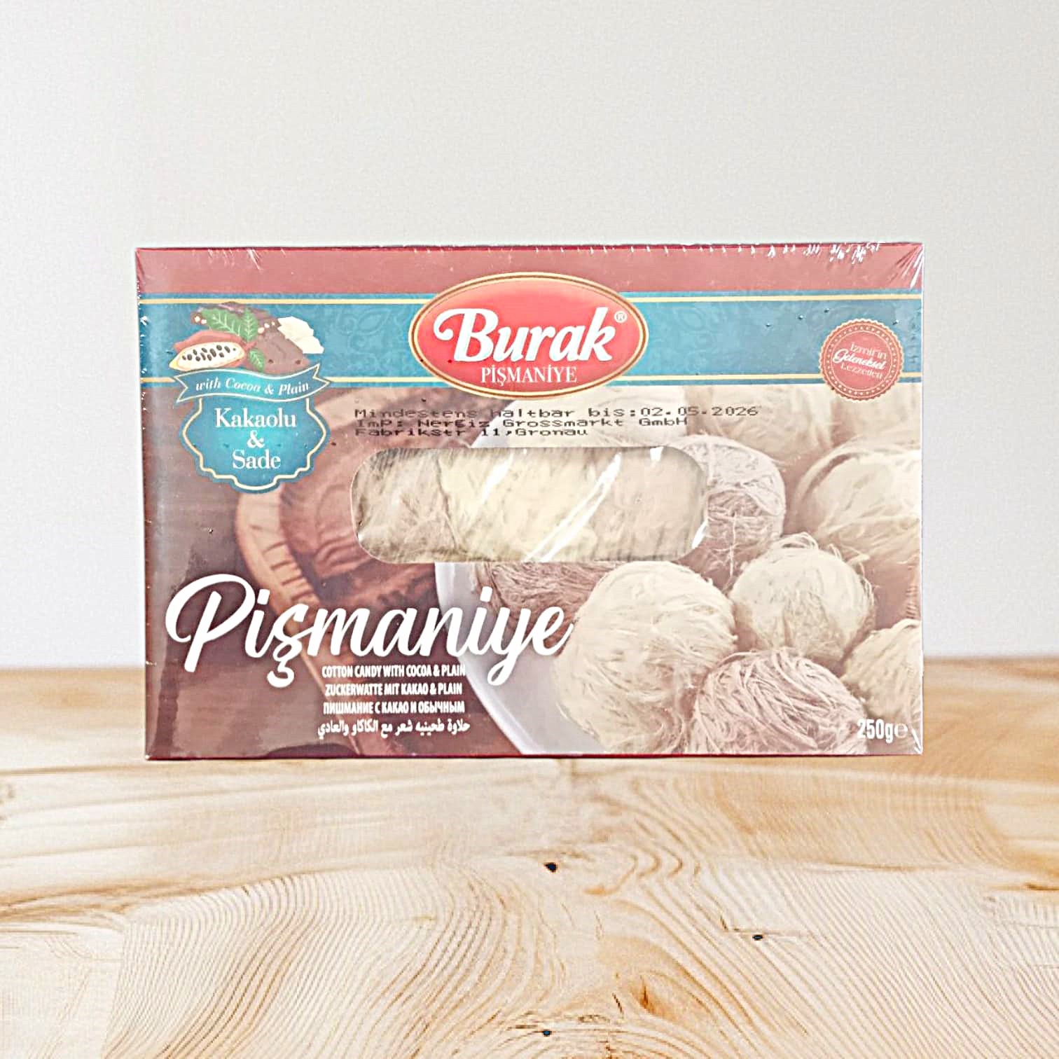 Burak Pişmaniye Gewoon & Cacao 250g Turks suikerspin Angel Hair – Traditioneel Turkse Draadjes-Halva - Afbeelding 3